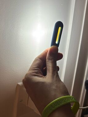 Mini LED Wall Light - Blue and Yellow Accent